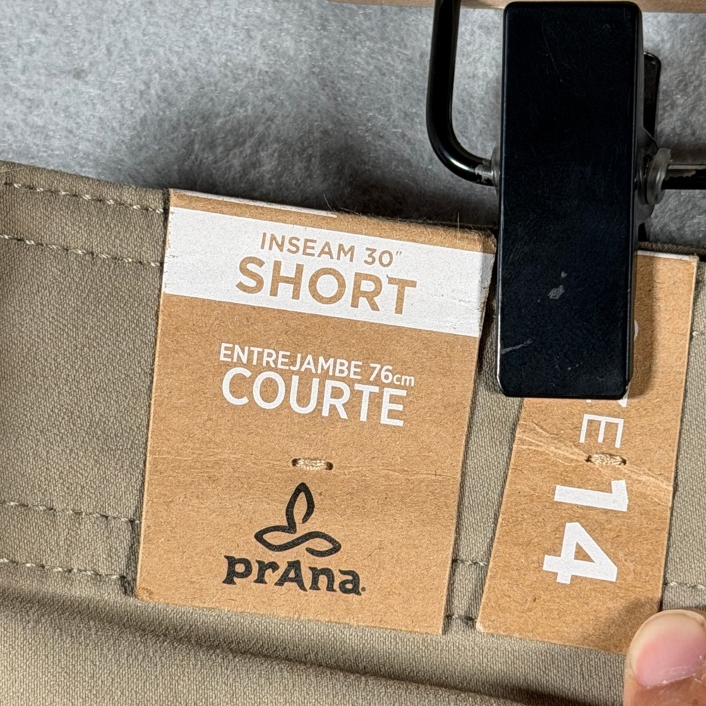 Prana Halle Hiking Pants Dark Khaki Womens 14 Short W4HASH113 Stretch Zion - Picture 11 of 16